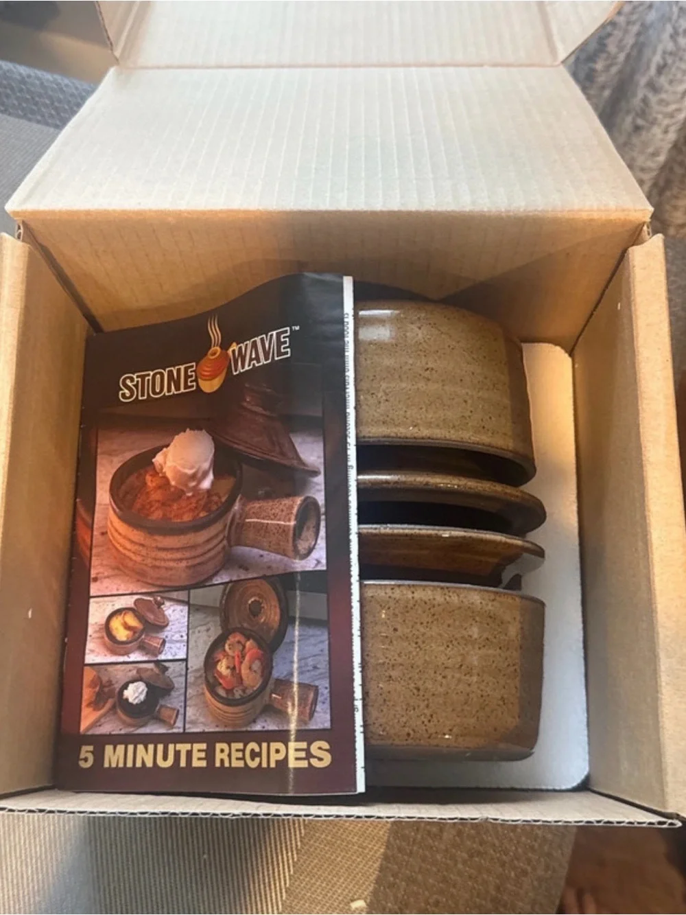 Stone Wave Microwave Cookers. Set of 2. New in box with recipe book.